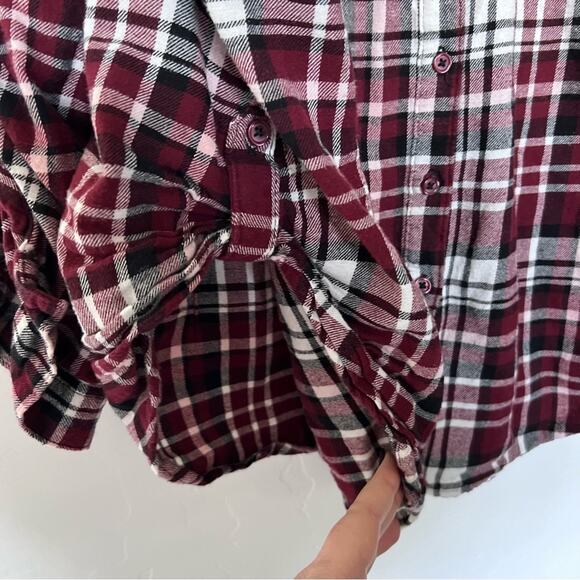 Derek Heart Plus Plaid Button Down Shirt 100% Cotton Womens 3X - Picture 4 of 8